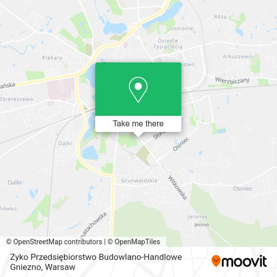 Zyko Przedsiębiorstwo Budowlano-Handlowe Gniezno map