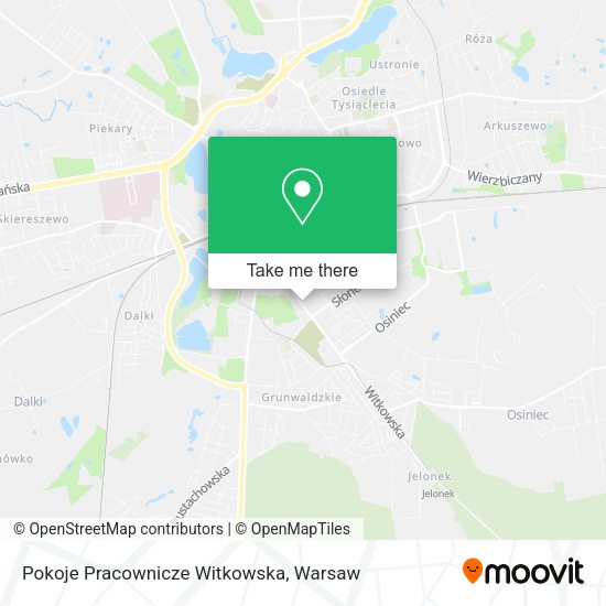 Pokoje Pracownicze Witkowska map