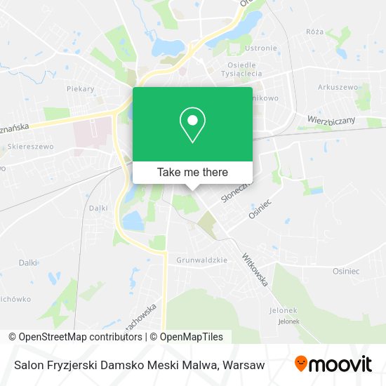 Salon Fryzjerski Damsko Meski Malwa map