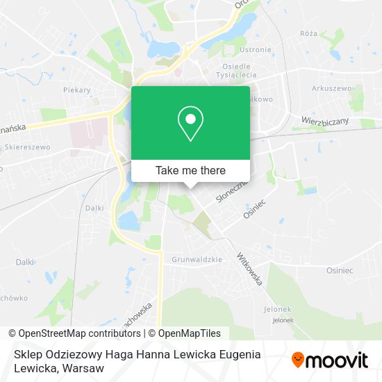 Sklep Odziezowy Haga Hanna Lewicka Eugenia Lewicka map