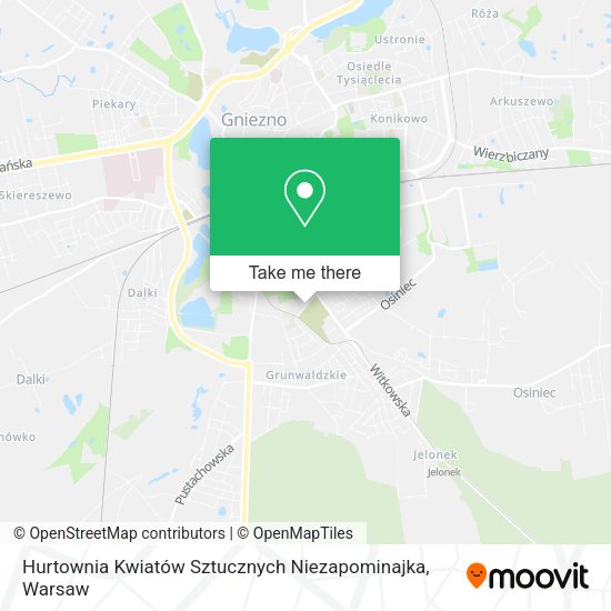 Hurtownia Kwiatów Sztucznych Niezapominajka map