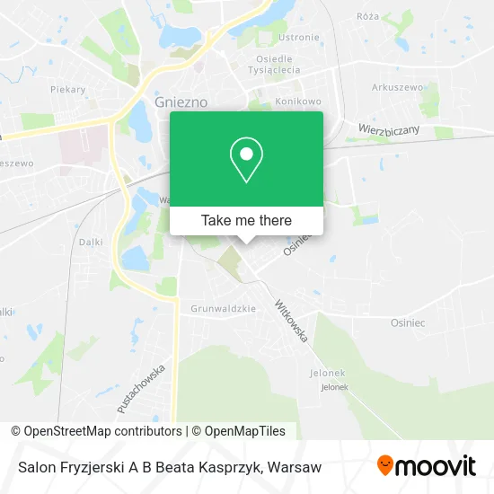 Карта Salon Fryzjerski A B Beata Kasprzyk