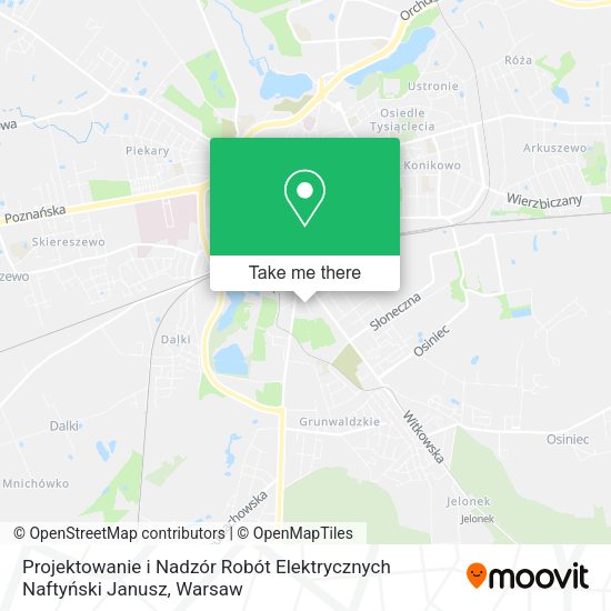 Projektowanie i Nadzór Robót Elektrycznych Naftyński Janusz map