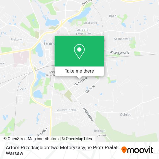 Artom Przedsiębiorstwo Motoryzacyjne Piotr Prałat map