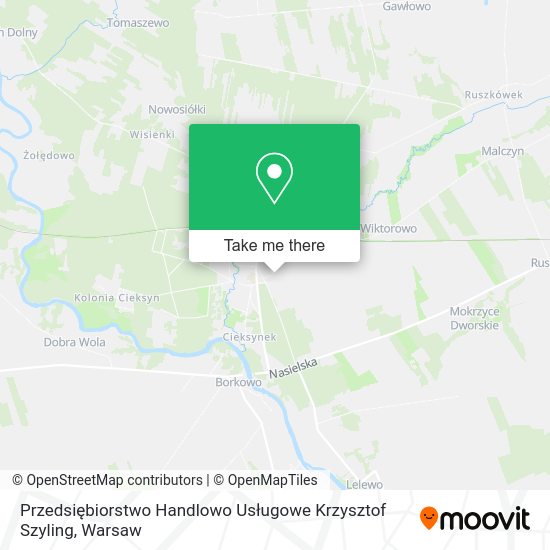 Przedsiębiorstwo Handlowo Usługowe Krzysztof Szyling map