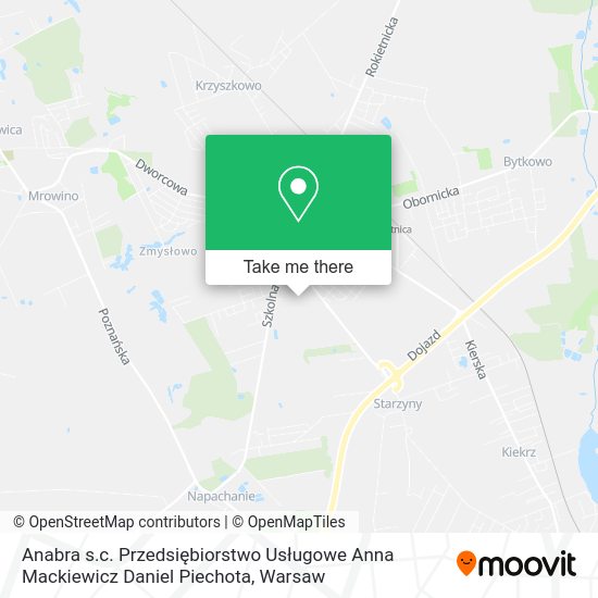 Anabra s.c. Przedsiębiorstwo Usługowe Anna Mackiewicz Daniel Piechota map