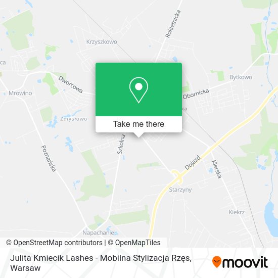 Julita Kmiecik Lashes - Mobilna Stylizacja Rzęs map