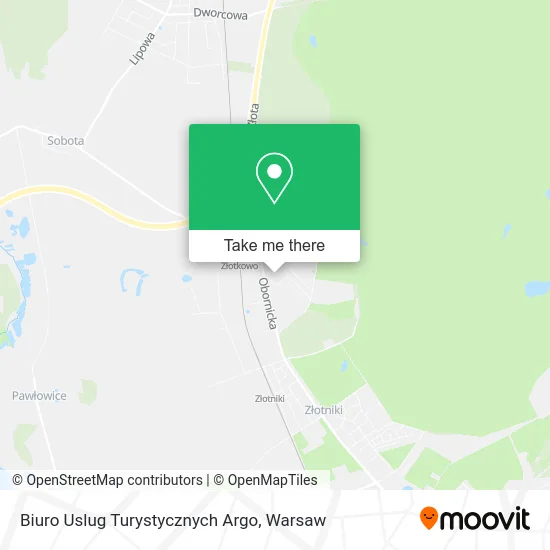 Карта Biuro Uslug Turystycznych Argo