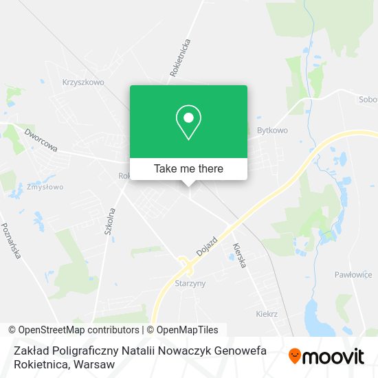 Zakład Poligraficzny Natalii Nowaczyk Genowefa Rokietnica map