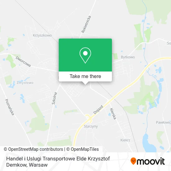 Карта Handel i Uslugi Transportowe Elde Krzysztof Demkow