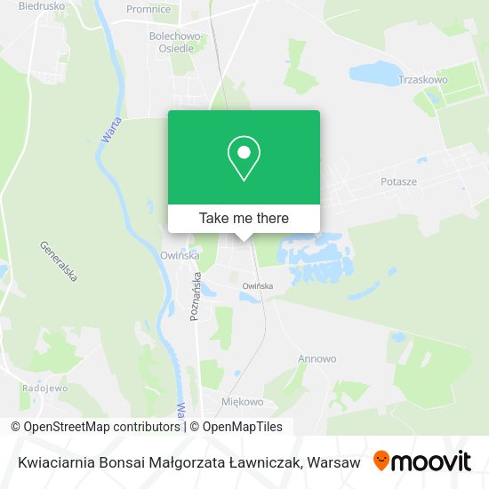 Kwiaciarnia Bonsai Małgorzata Ławniczak map