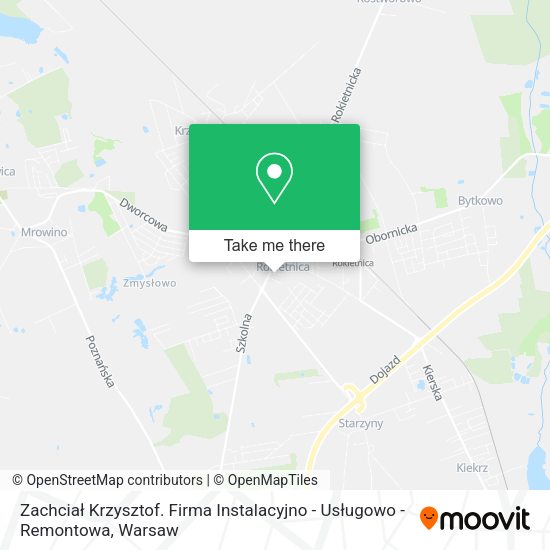 Zachciał Krzysztof. Firma Instalacyjno - Usługowo - Remontowa map