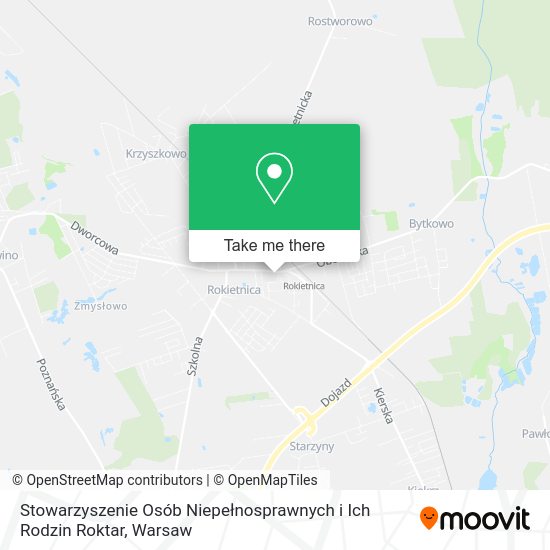 Stowarzyszenie Osób Niepełnosprawnych i Ich Rodzin Roktar map