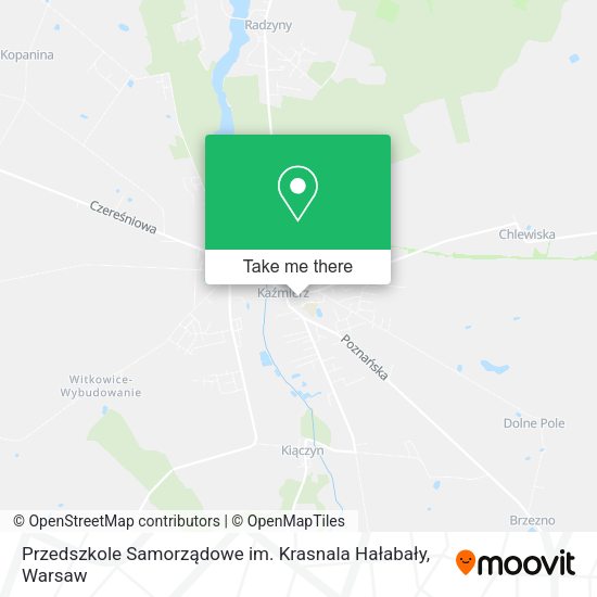 Карта Przedszkole Samorządowe im. Krasnala Hałabały