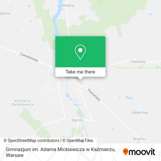 Gimnazjum im. Adama Mickiewicza w Kaźmierzu map