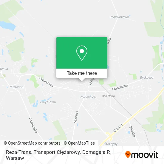 Reza-Trans. Transport Ciężarowy. Domagała P. map