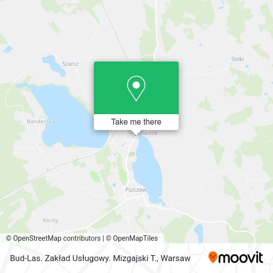 Bud-Las. Zakład Usługowy. Mizgajski T. map