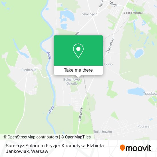 Sun-Fryz Solarium Fryzjer Kosmetyka Elżbieta Jankowiak map