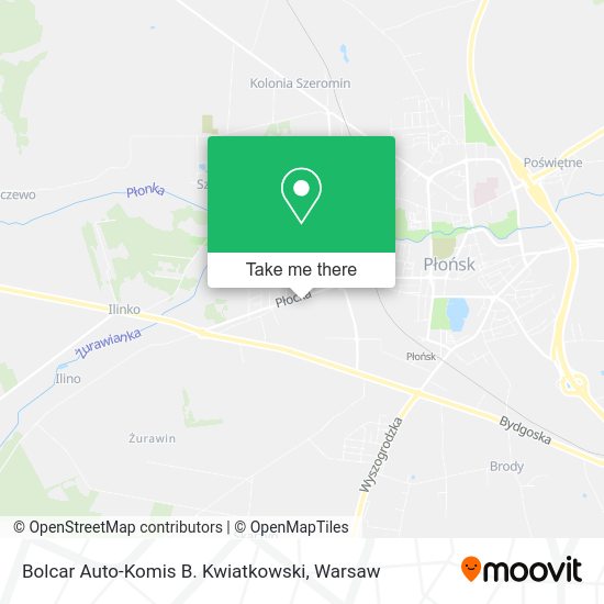 Bolcar Auto-Komis B. Kwiatkowski map