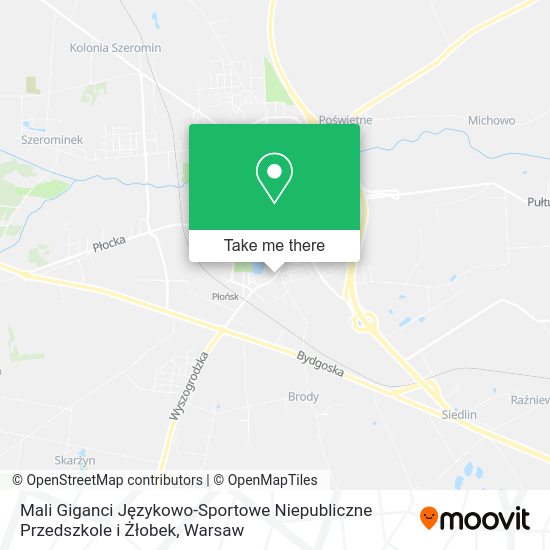 Mali Giganci Językowo-Sportowe Niepubliczne Przedszkole i Żłobek map