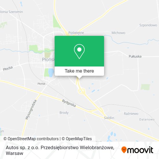 Autos sp. z o.o. Przedsiębiorstwo Wielobranżowe map