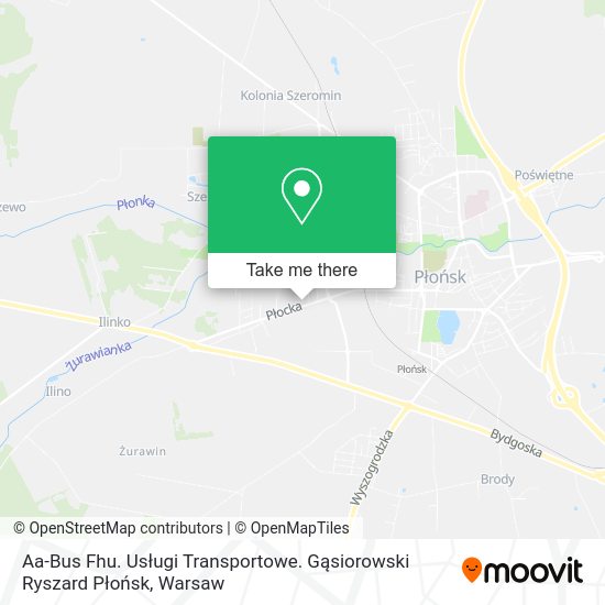 Aa-Bus Fhu. Usługi Transportowe. Gąsiorowski Ryszard Płońsk map