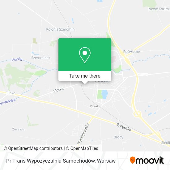 Карта Pr Trans Wypożyczalnia Samochodów