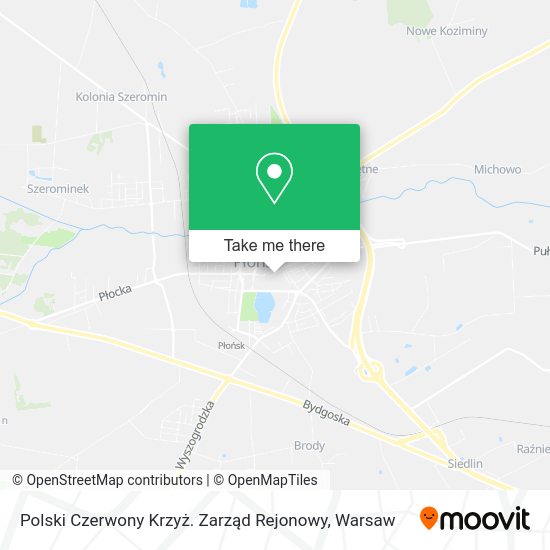 Polski Czerwony Krzyż. Zarząd Rejonowy map