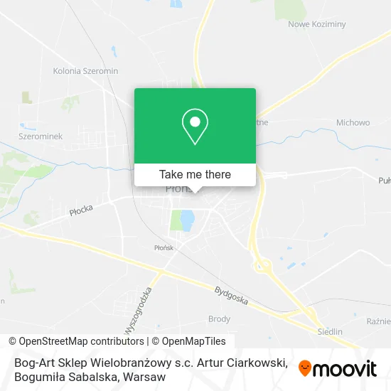 Bog-Art Sklep Wielobranżowy s.c. Artur Ciarkowski, Bogumiła Sabalska map
