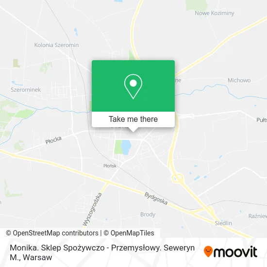 Monika. Sklep Spożywczo - Przemysłowy. Seweryn M. map