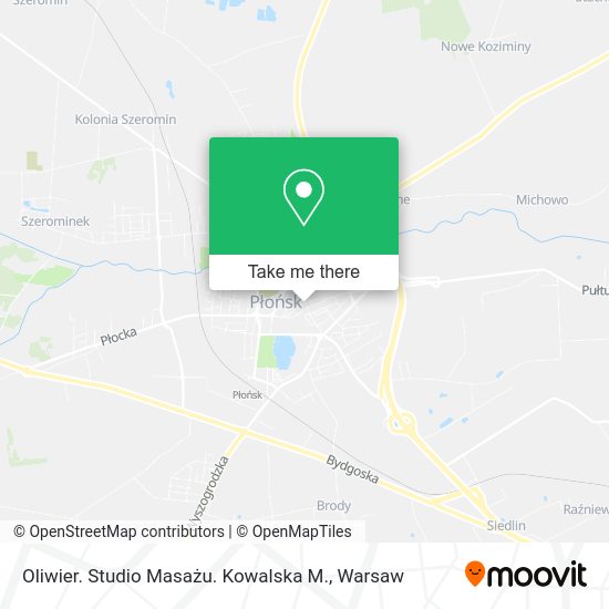 Oliwier. Studio Masażu. Kowalska M. map