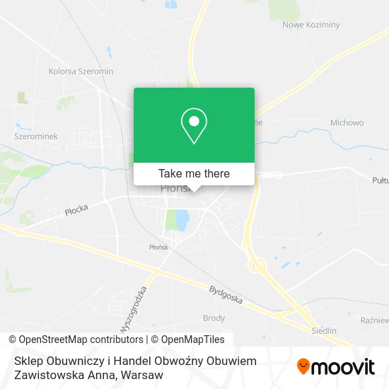 Sklep Obuwniczy i Handel Obwoźny Obuwiem Zawistowska Anna map