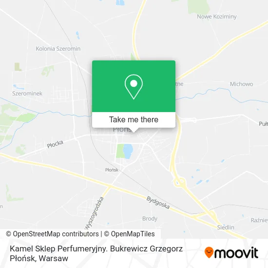 Kamel Sklep Perfumeryjny. Bukrewicz Grzegorz Płońsk map