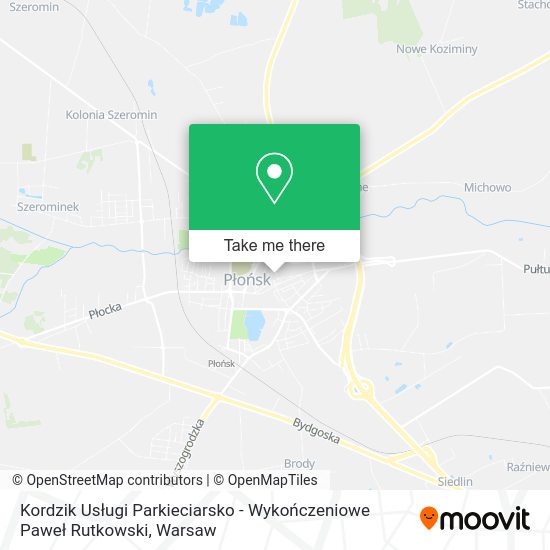 Kordzik Usługi Parkieciarsko - Wykończeniowe Paweł Rutkowski map