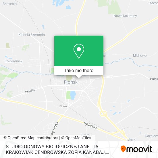 STUDIO ODNOWY BIOLOGICZNEJ ANETTA KRAKOWIAK CENDROWSKA ZOFIA KANABAJ map