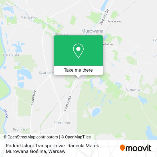 Radex Usługi Transportowe. Radecki Marek Murowana Goślina map