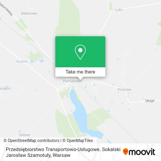 Карта Przedsiębiorstwo Transportowo-Usługowe. Sokalski Jarosław Szamotuły