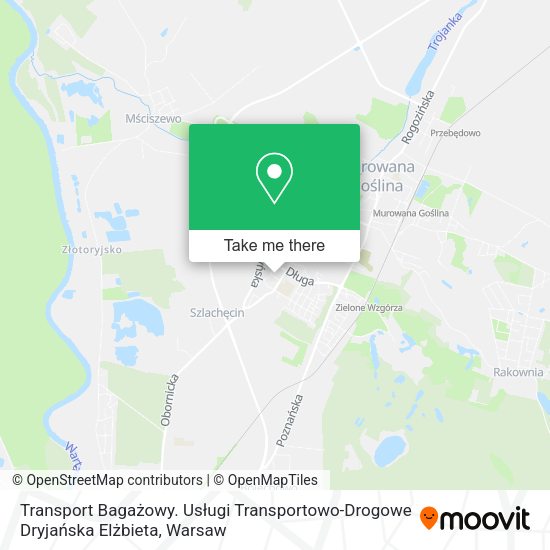 Transport Bagażowy. Usługi Transportowo-Drogowe Dryjańska Elżbieta map