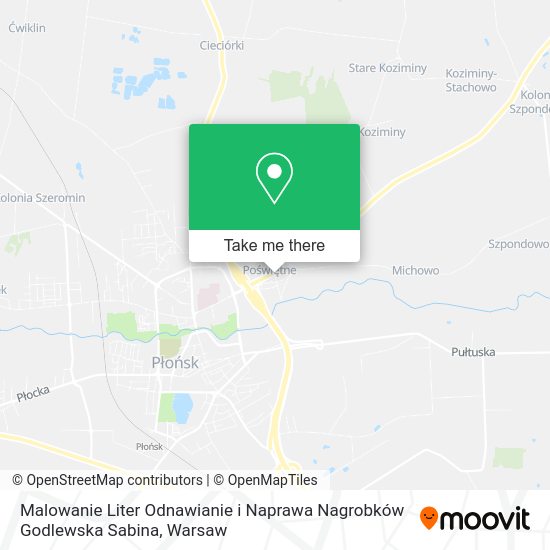 Malowanie Liter Odnawianie i Naprawa Nagrobków Godlewska Sabina map