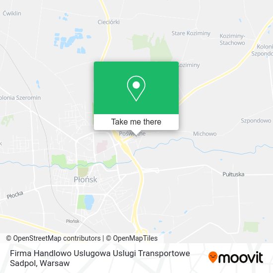 Firma Handlowo Uslugowa Uslugi Transportowe Sadpol map