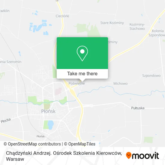 Chądzyński Andrzej. Ośrodek Szkolenia Kierowców map