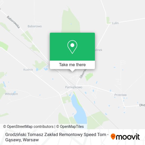 Grodziński Tomasz Zakład Remontowy Speed Tom - Gąsawy map