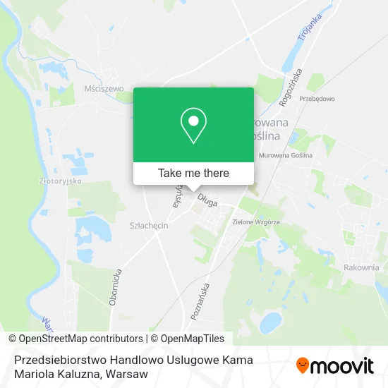 Карта Przedsiebiorstwo Handlowo Uslugowe Kama Mariola Kaluzna