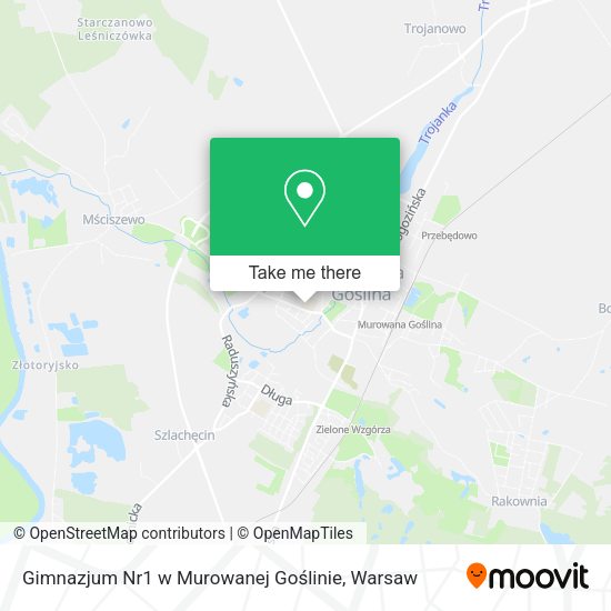 Gimnazjum Nr1 w Murowanej Goślinie map