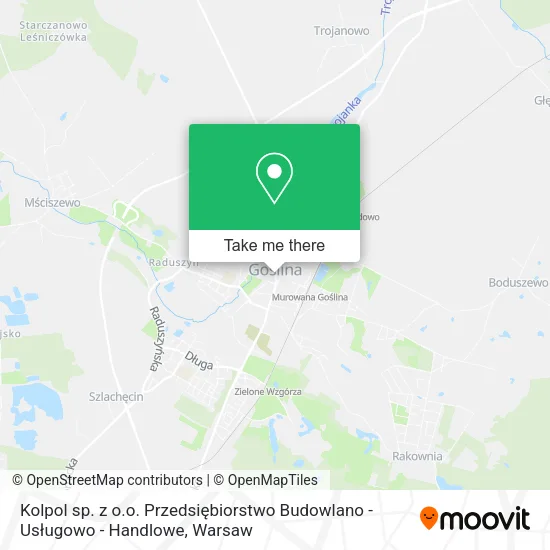 Карта Kolpol sp. z o.o. Przedsiębiorstwo Budowlano - Usługowo - Handlowe