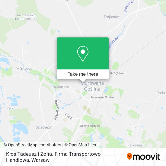 Карта Kłos Tadeusz i Zofia. Firma Transportowo - Handlowa