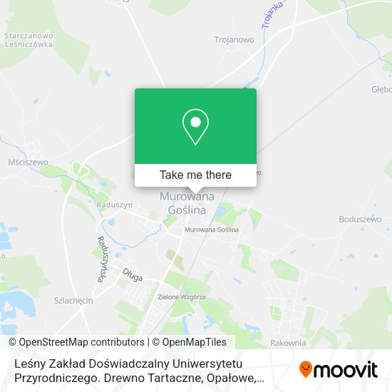 Leśny Zakład Doświadczalny Uniwersytetu Przyrodniczego. Drewno Tartaczne, Opałowe, Stemple map