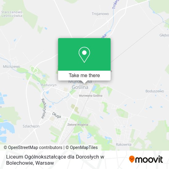 Liceum Ogólnokształcące dla Dorosłych w Bolechowie map