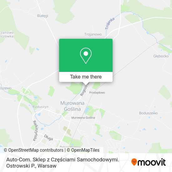 Auto-Com. Sklep z Częściami Samochodowymi. Ostrowski P. map