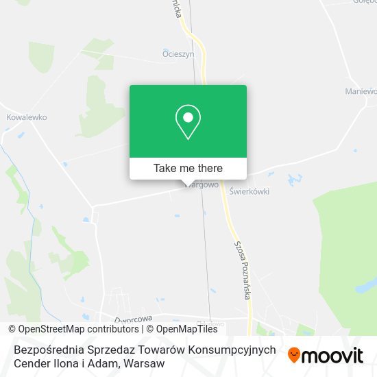 Bezpośrednia Sprzedaz Towarów Konsumpcyjnych Cender Ilona i Adam map